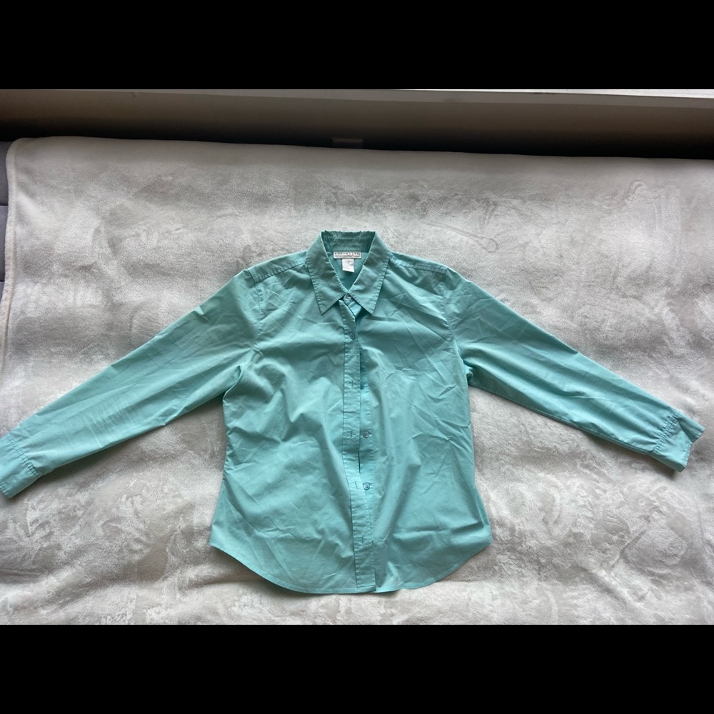 Doncaster Blue Button Up Blouse